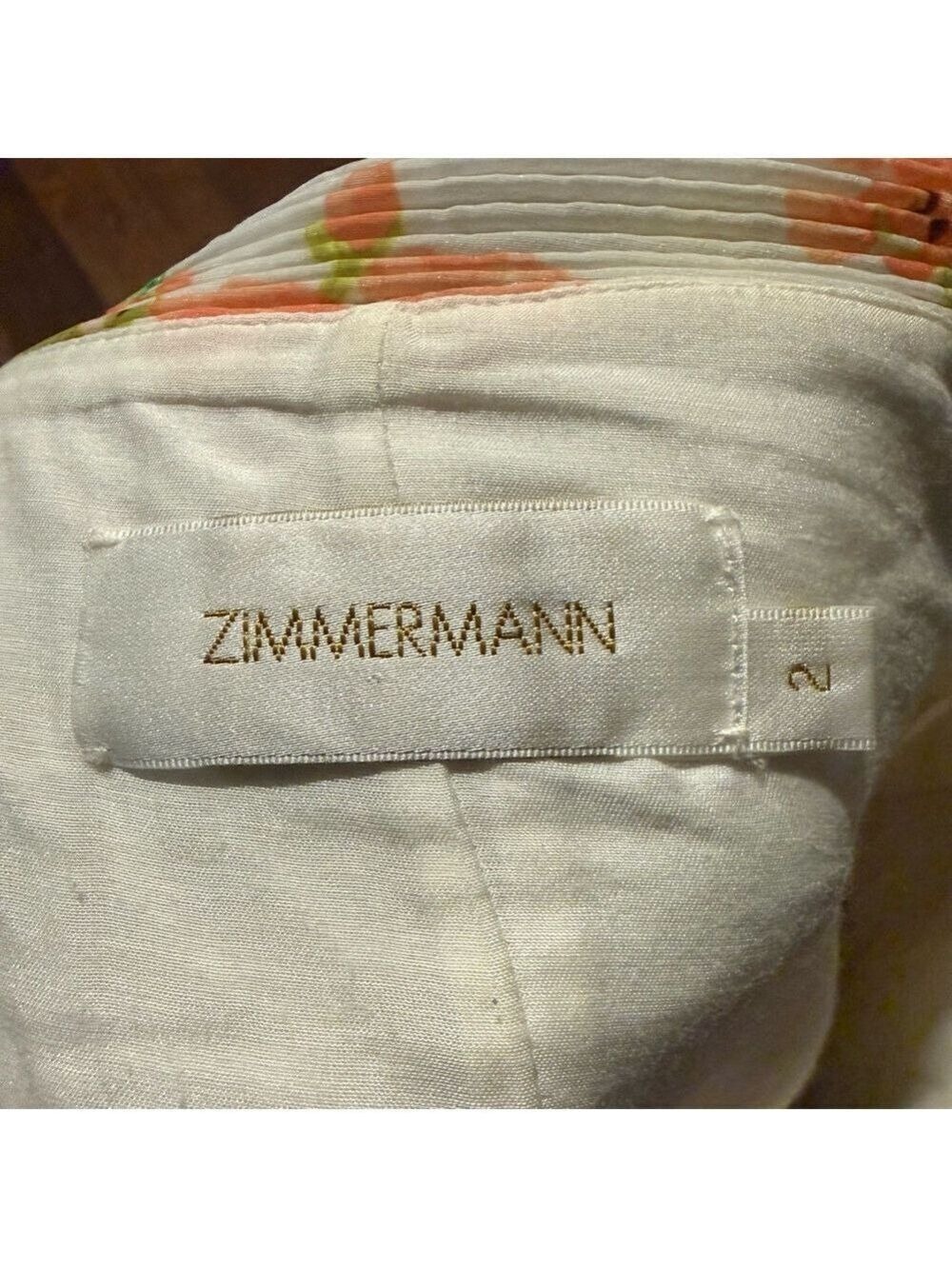 ZIMMERMANN Golden Surfer tiered pleated Mini Skirt size 8 - Picture 2 of 6